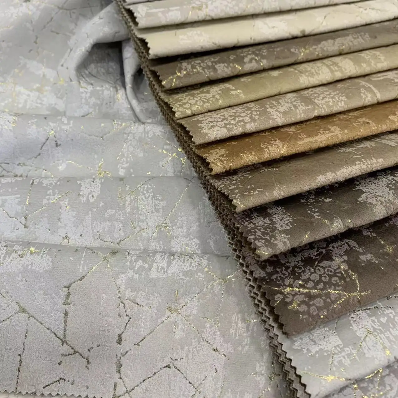 JL24150  holland Velvet new designs bronzing fabrics   factory  Wholesale Sofa Fabric For Home Textile with fleece Backing