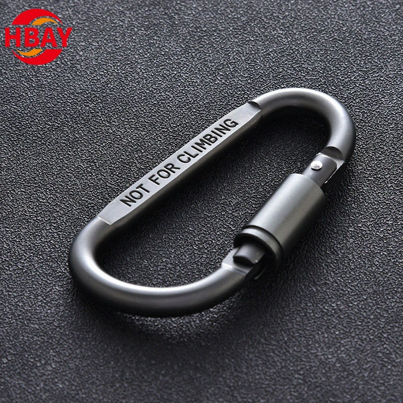 Aluminum Alloy Carabiner D Ring Keychain Large Keychains Hook Keyring metal snap hook