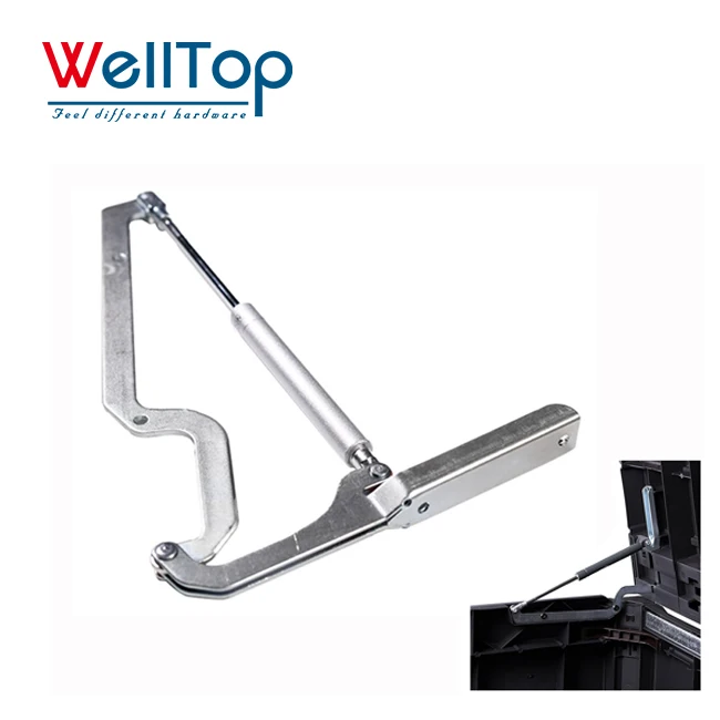WELLTOP New Arrivals Metal Hydraulic Hinge Rod Cabinet Piston Gas Strut Fit Support Hinge for Store Storage Bins Deck Boxes