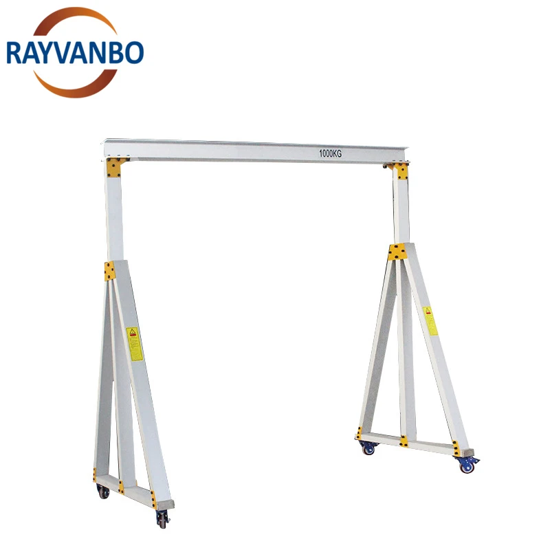 Light duty 250kg 500kg adjustable portable mobile aluminium mini gantry cranes