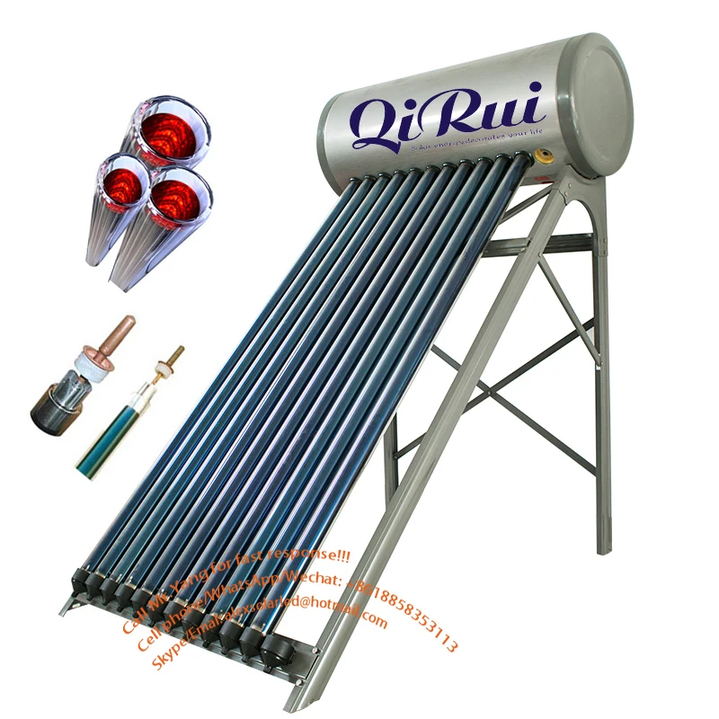 Factory price 100L 150L 200L 300L 360L Integrated Heat Pipe Pressurized  Solar Water Heater
