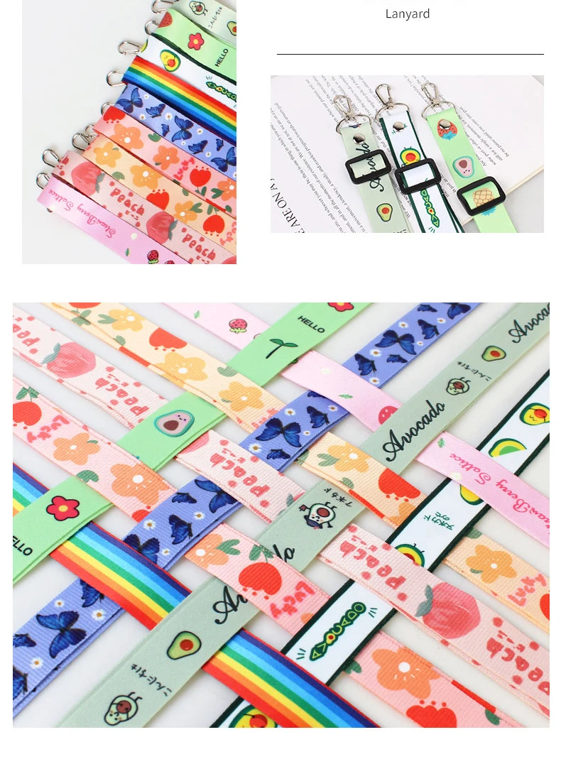 
2 IN 1 Detachable Buckle Little Daisy Lanyard Mobile Phone Rope ID Card Mobile Phone Sling of Hangtag Halter Key Chain Lanyard 