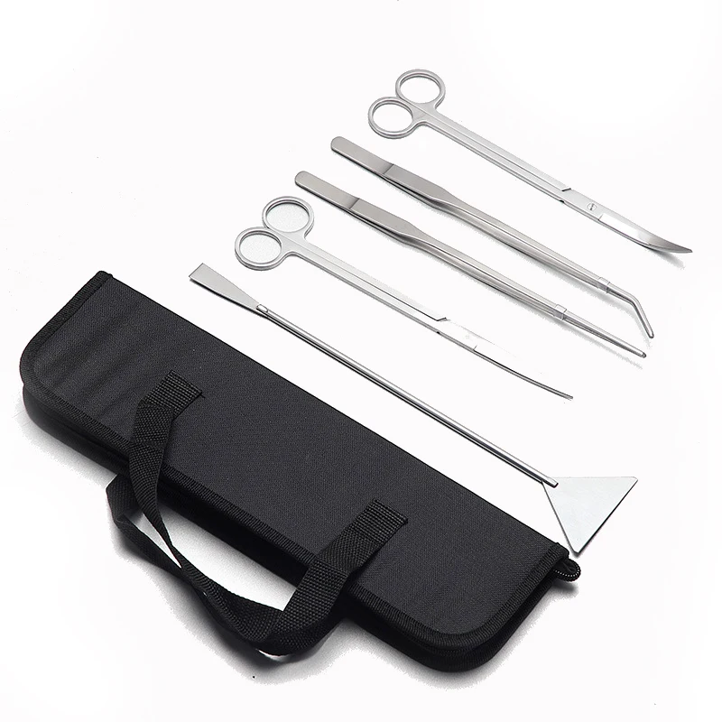 5 в 1 аквариум из нержавеющей стали и аксессуары для посадки Aquascaping завод инструменты-оптовая продажа Аквариум завод инструменты