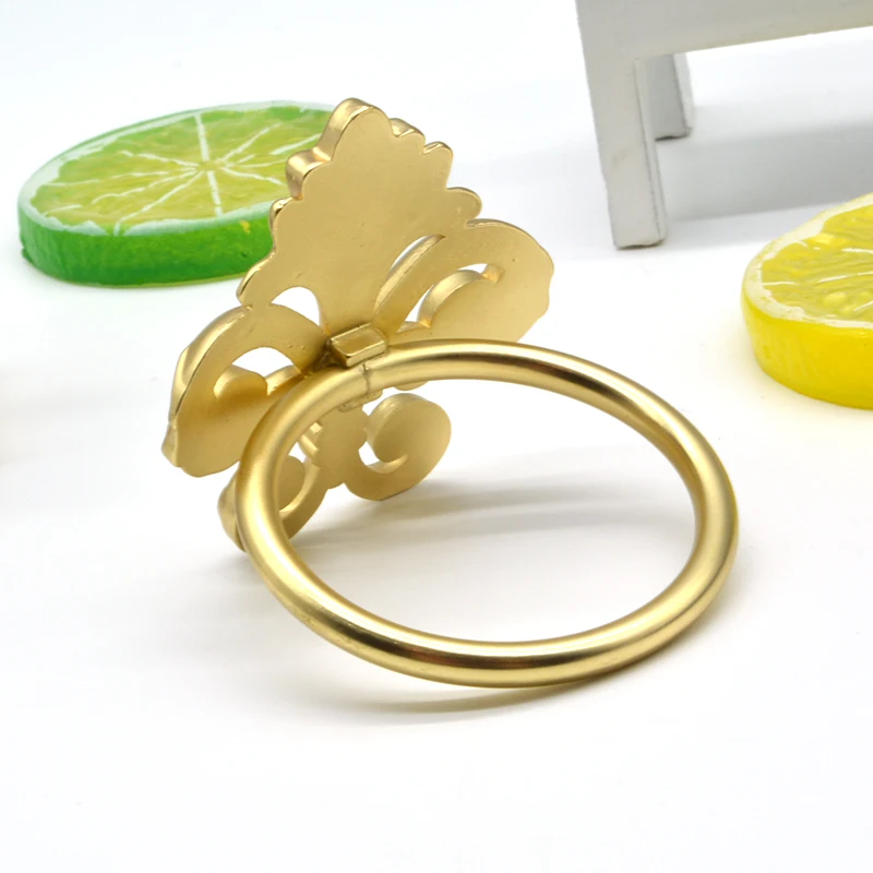 Wholesale Napkin Rings Wire Decoration Napkin Buckle for Webbing Gold Rose Gold Round Metal Silver Accessories Light Wedding Eco