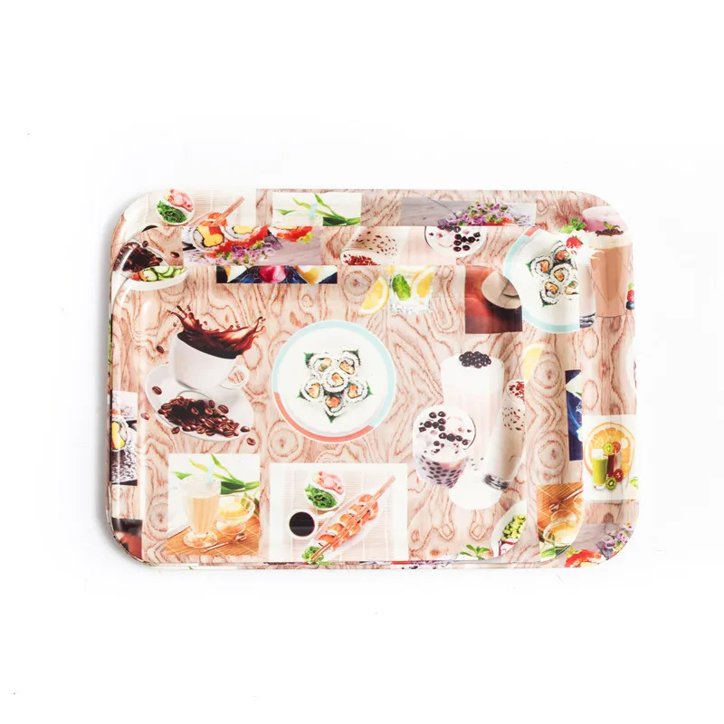Экологичный поднос из био-бамбукового волокна на заказ, поднос для сервировки пищи в ресторане