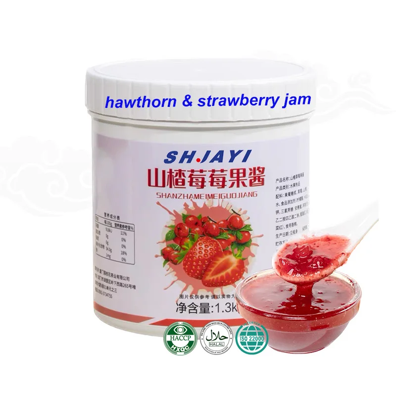 High Quality Bubble Tea Ingredients Hawthorn Strawberry Jam Fruit Jam With Real Hawthorn Pulp Suppliers