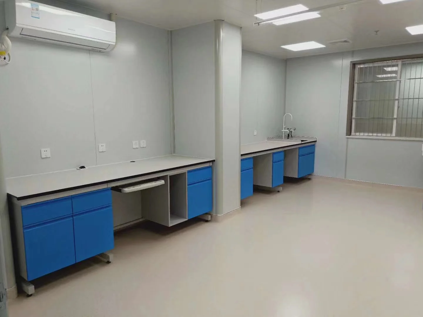 laboratory table microbiology clean bench with chemical resistant sink bench centre table