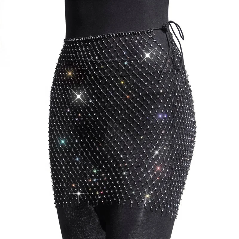 LH83141pants fashionable high waist sexy rhinestone diamonds fishnet sexy trousers sequin bandage mesh pants chic style pants