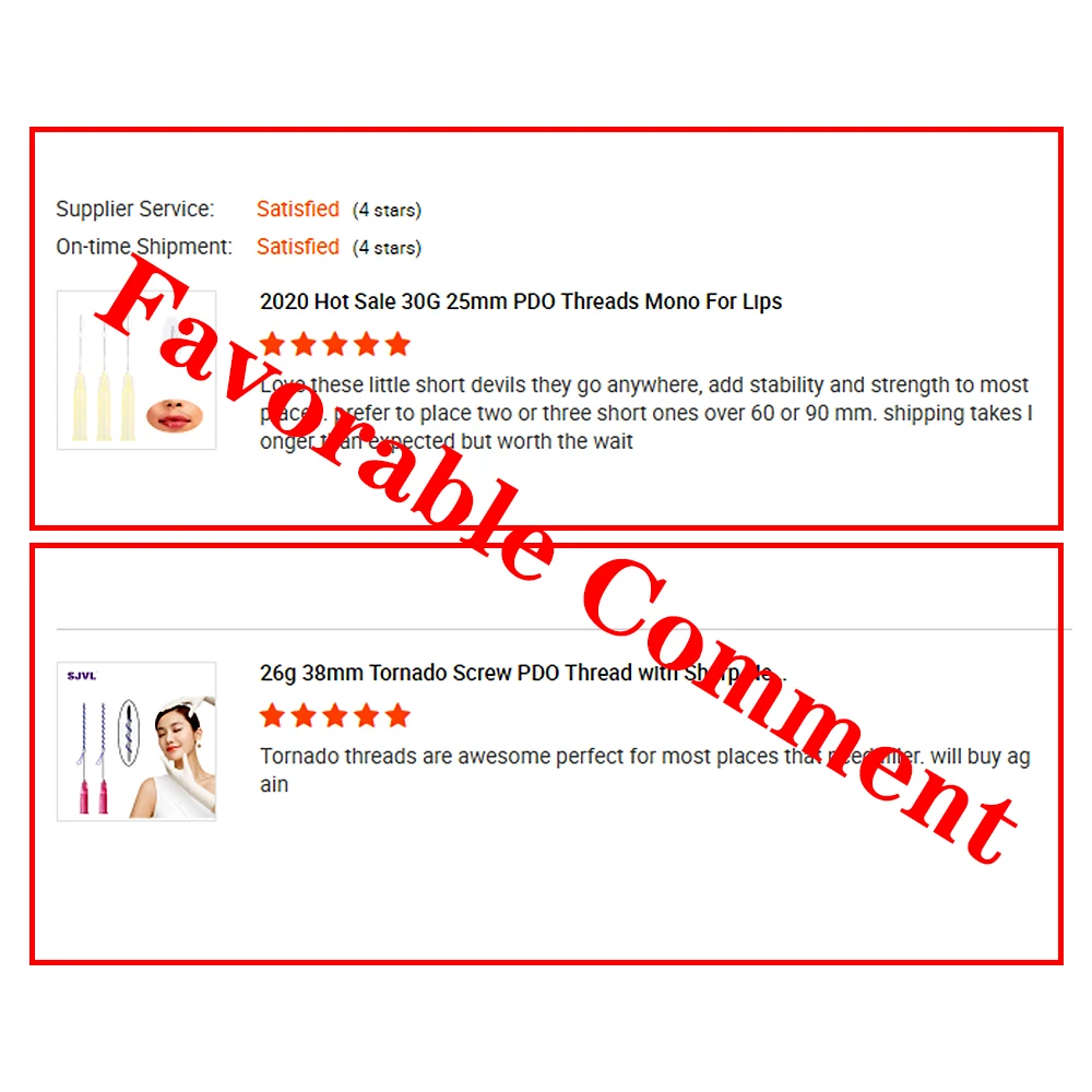 Korean LOGO Customizable 26G 27G 25mm 38mm 50mm Stronger Face Tightening PCL Tornado Screw Thread