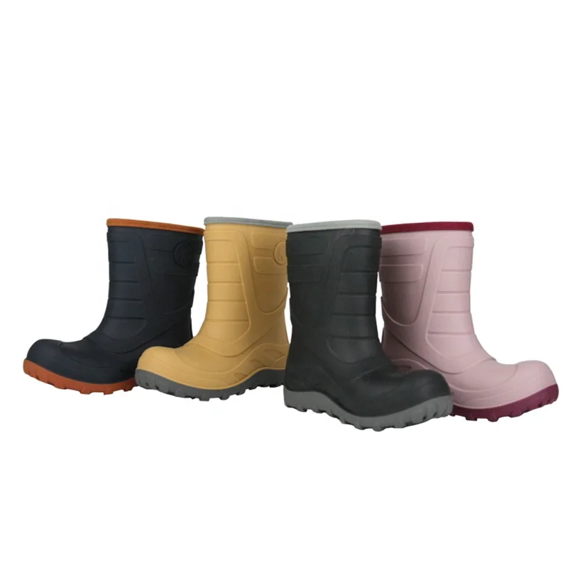 Детские зимние водонепроницаемые толстые шерстяные сапоги из термопластичной резины для девочек