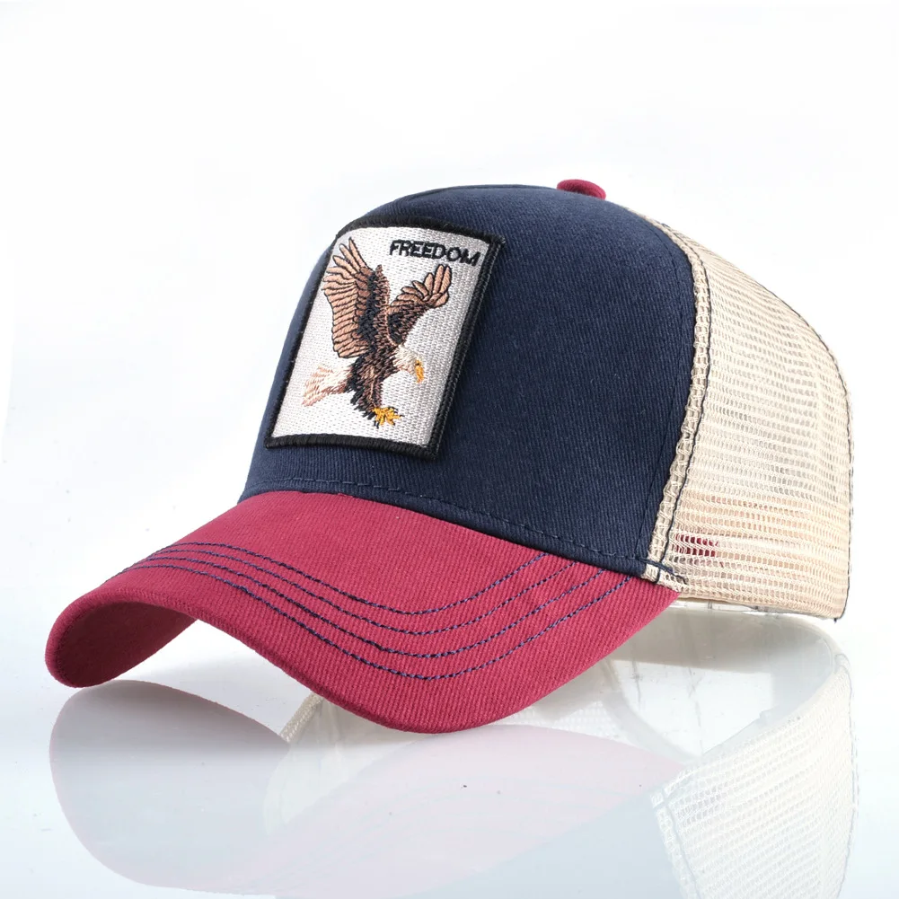 ELLEWIN Wholesale Custom Cotton 5 Panel Men Mesh Embroidery Patch Logo Curved Brim Cap Trucker Hat