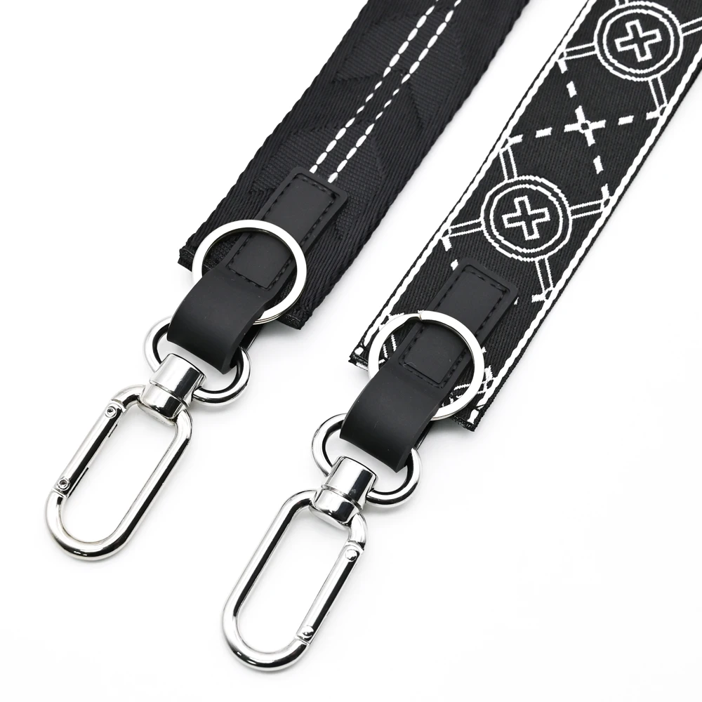 YYX Customized Logo Jacquard Short Key Lanyard Nylon Woven Car Motorcycle Wrist Keychain