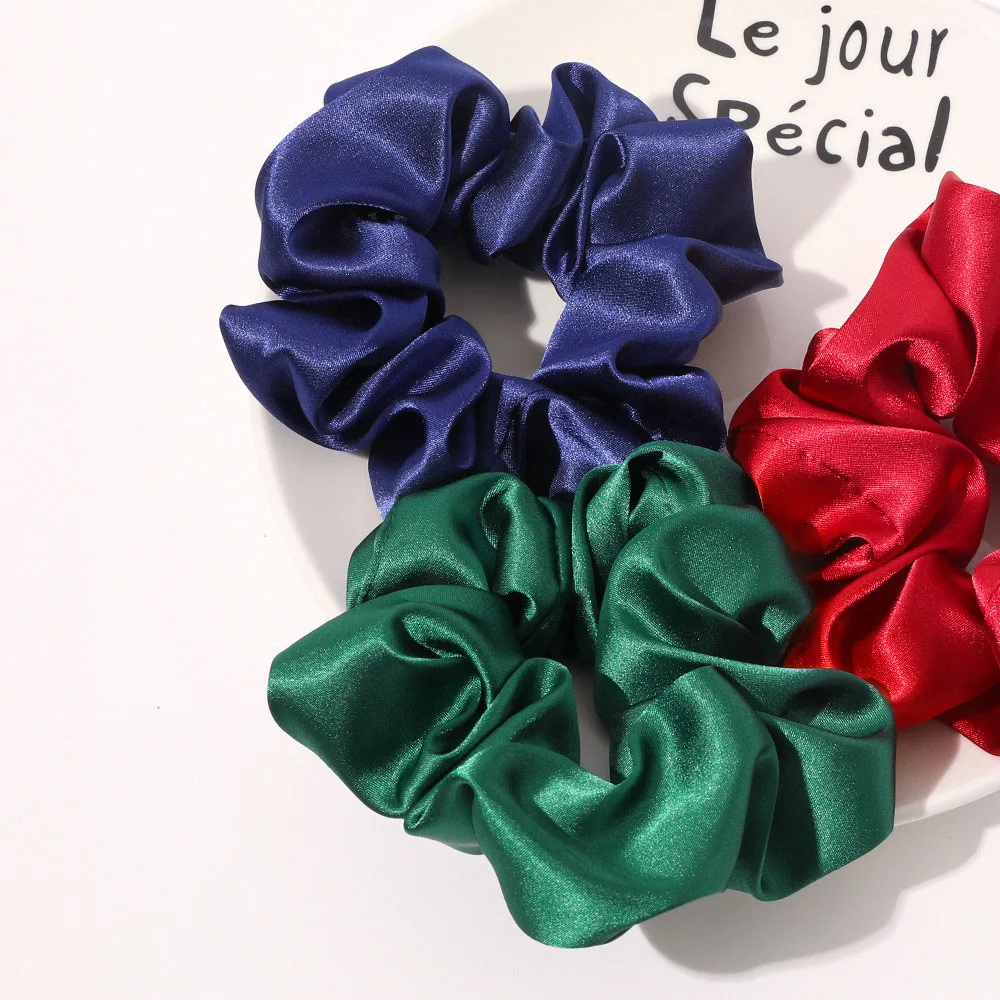 
Mgirlshe Ins Popular Satin Hair Scrunchies Satin Hairband Wholesale Pure Colors Elastic Fashion Ponytail Holder Scrunchy Girls 