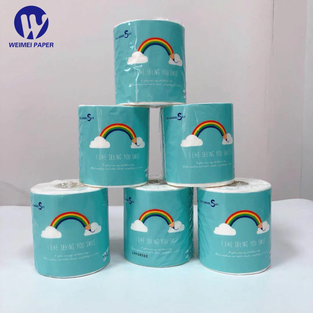 Factory Wholesale Household 3 Ply Virgin Wood Pulp Toilet Paper Roll for Home & Restaurant Use