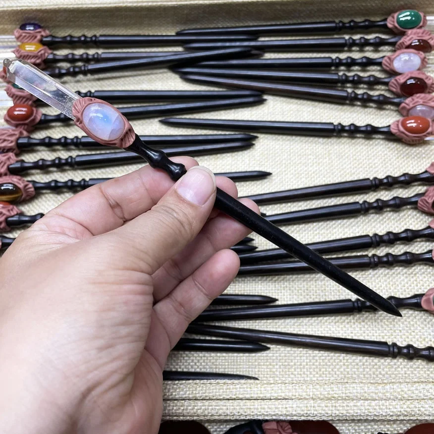 Wholesale Natural Rainbow Fluorite Point Crystal Quartz Magic Scepter