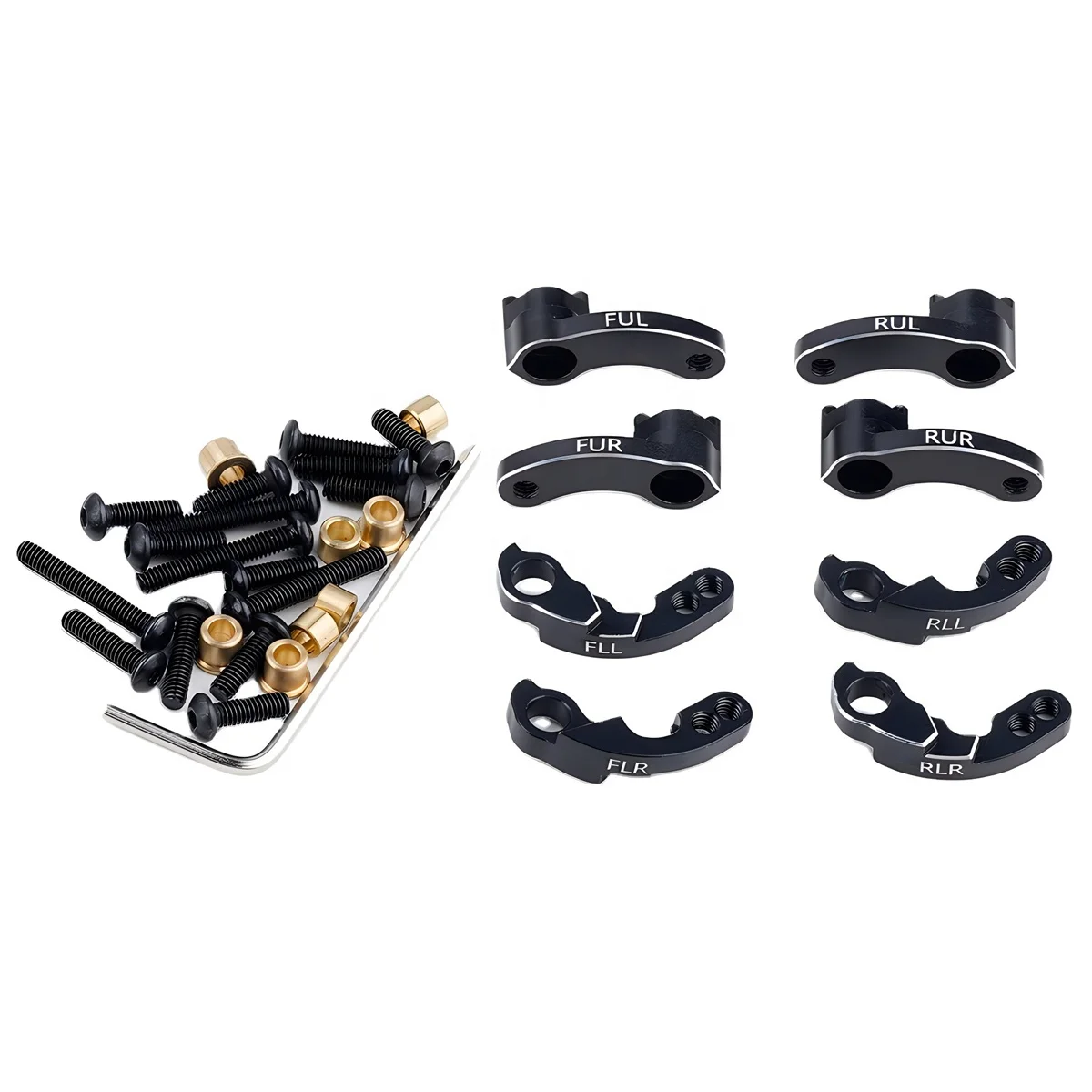 Adjustable Metal Mount Upgrade Lift Kit for 1/18 RC Traxxa s TRX4M Crawler Car