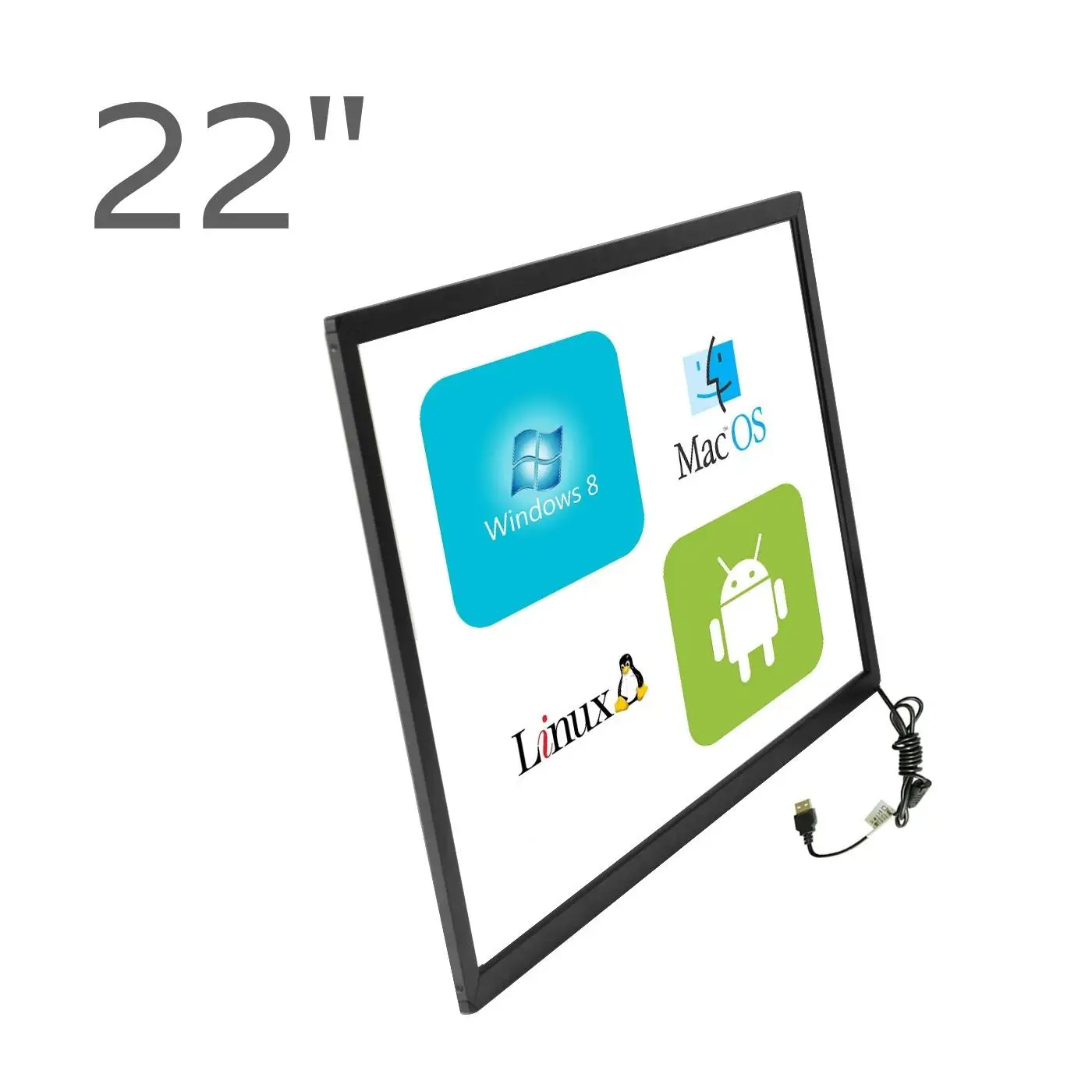 22 inch high quality ir overlay kit touch screen open frame panel with USB interface