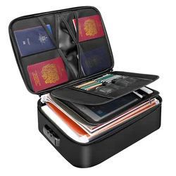 Dust-proof Silicone Coated Fiberglass File Cash Passport Legal Documents Storage Bag Fireproof Money Document Organizer Bags