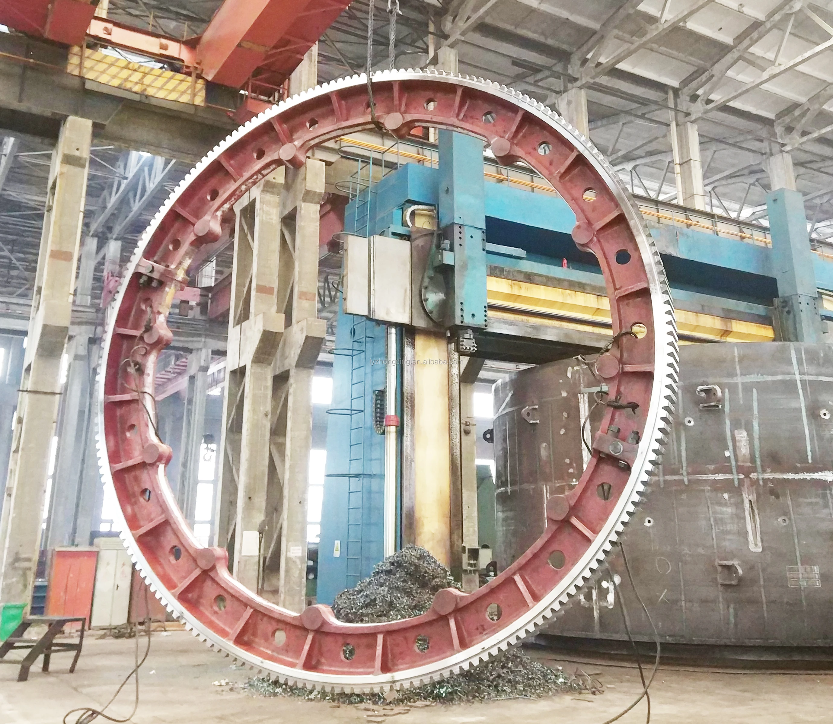 Heavy Duty Customized Cnc Lathe Machining Rotary Casting Steel Ball Mill Kiln Tyre Forging Ring Rolling