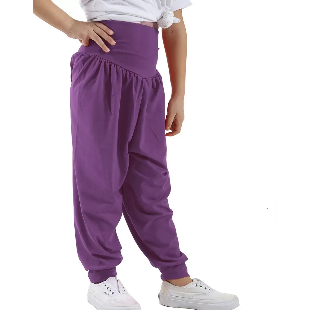 Customizable Summer Mosquito Pants for Girls Fine Flower Print in Black White Tropical Holiday Style Bell Bottom Pattern Camping