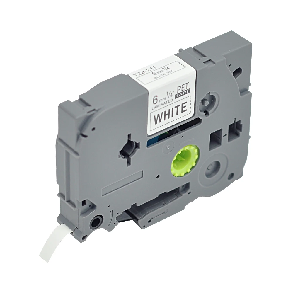 Compatible laminated label tape TZE-221 black on white 9mm Uesed for brother printer