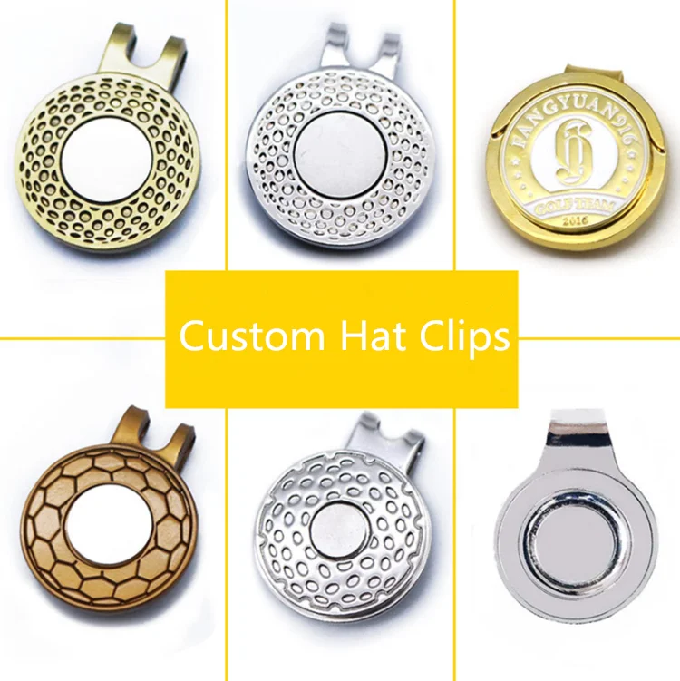 Custom Logo Golf Ball Position Marker Golf Hat Clip Ball Marker Golf Ball Marker