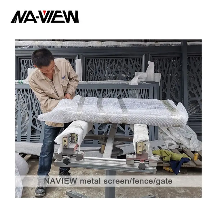 Алюминиевые Стальные металлические жалюзи с завода Naview панели для забора рельсы конфиденциальности Гуандун