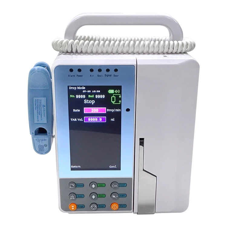 Hospital icu ambulatory infusion pump portable 4.3 inch lcd screen automatic intravenous infusion pump cheapest