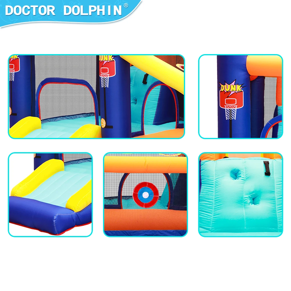 Doctor Dolphin Kids Jumping Bounce House Combo Inflatable Bouncy Castle Bounce House Slide For Party