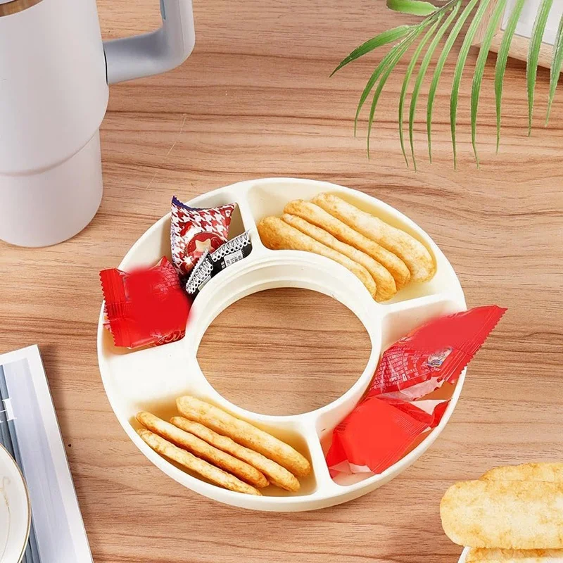 New Custom Design Silicone Snack Tray Snack Bowl for Stanley 40 oz Tumbler with Handle