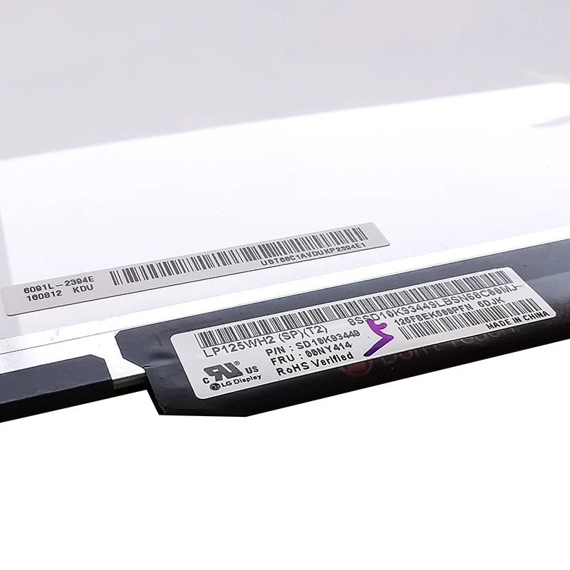 Laptop Display panel LP125WH2-SPT1 LP125WH2-SPT2 FRU 04X0437 04X5024 IPS WXGA  laptop monitor