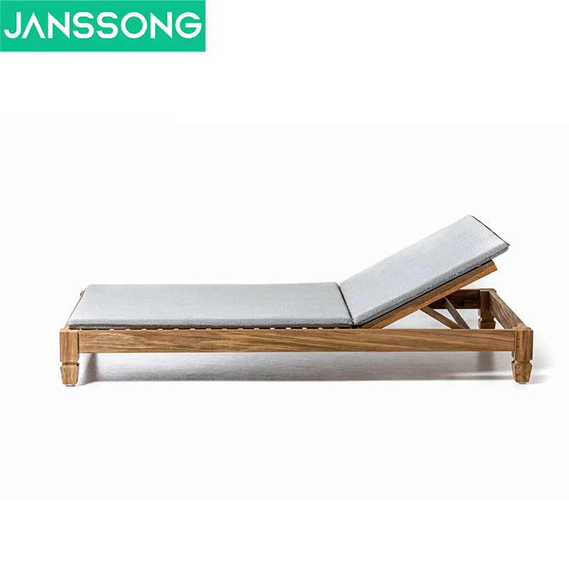 Luxury Hotel Pool Chaise Lounge Garden Teak Beach Sun Lounger
