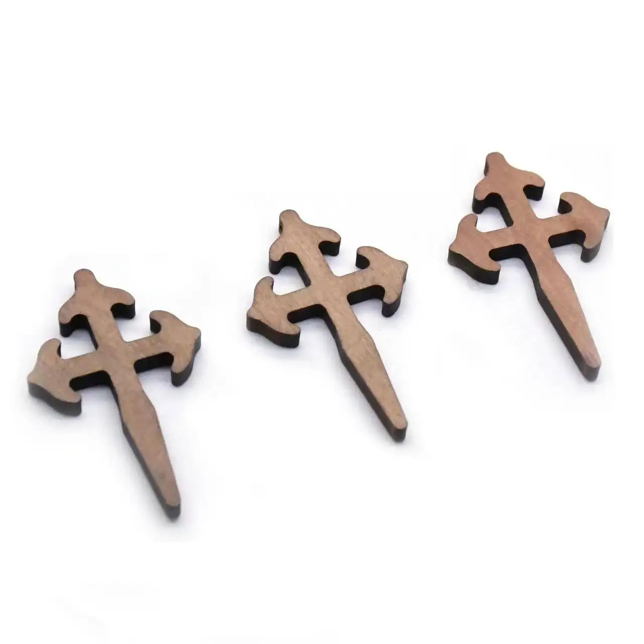 5.3*3.3cm holy church christian mini wooden cross charms pendant necklace diy jewelry accessories wood crafts gift religious
