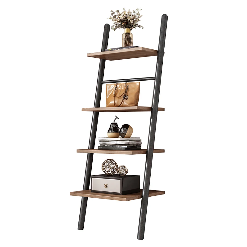 Modern and simple wall shelf creative living room floor Nordic decorative shelf flower shelf bookshelf multi-layer storage rack