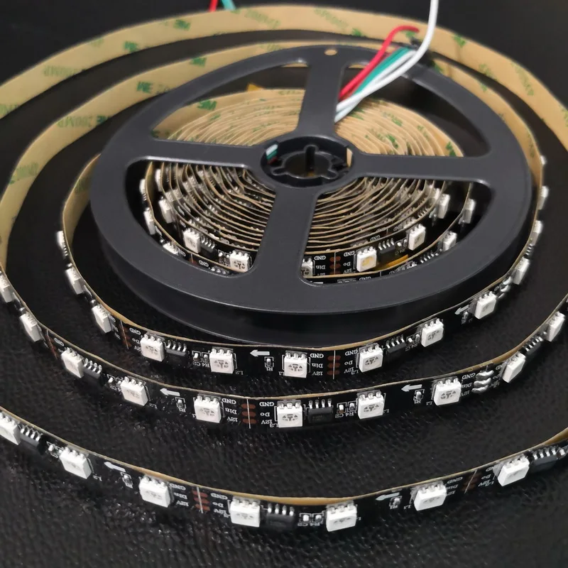 WS2801IC Video effect addressable rgb led pixel strip, 30pcs 5050,DC12V,0.72W, dmx controller strip light