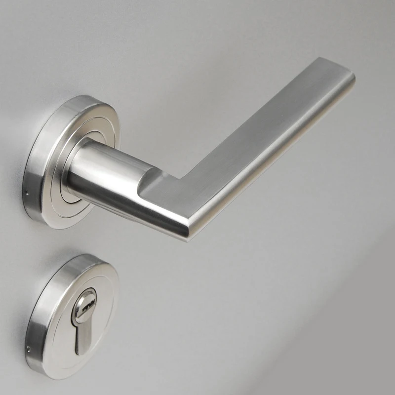 European Design Return Spring Lever Door Handle Stainless Steel Tube Matt Black Interior Door Handles