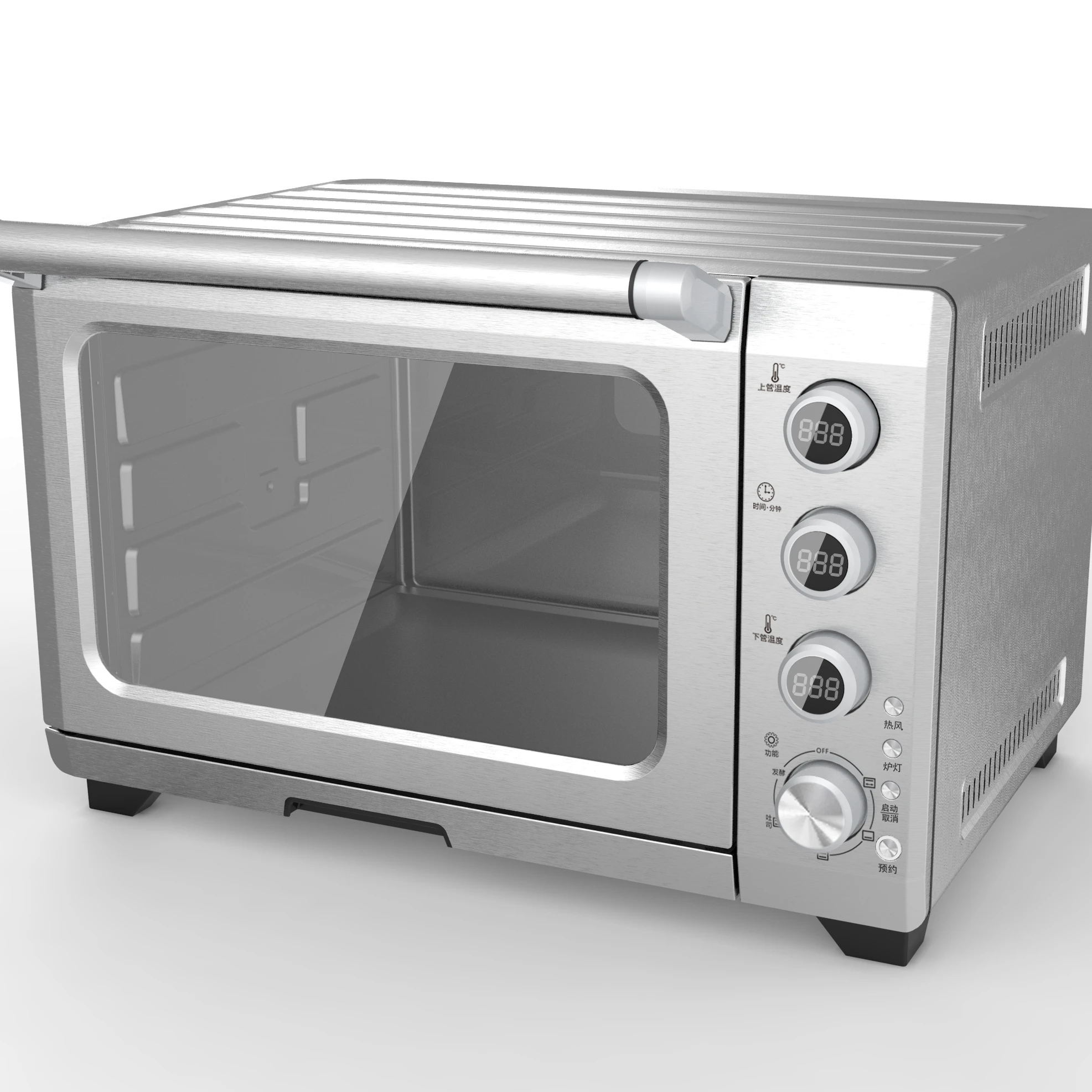 33L electric convection countertop toaster oven digital oven toaster Baking Grill Toaster with two Hot Plate for sale