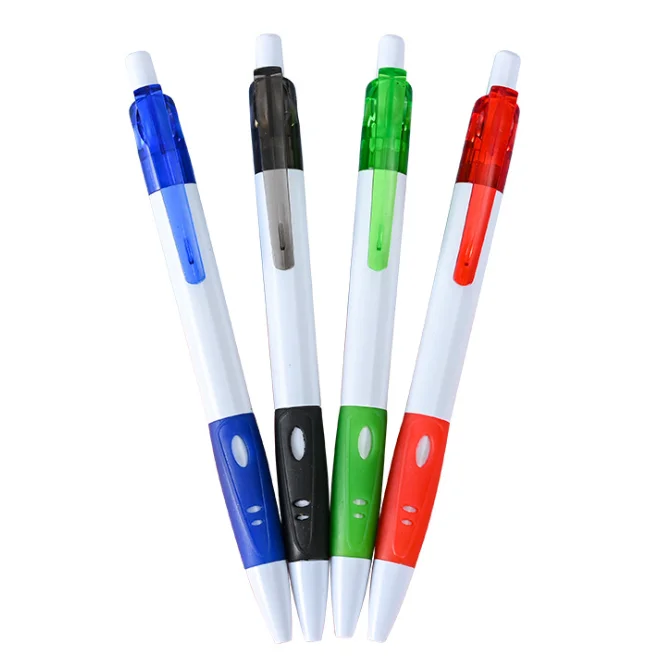 Eco-friendly  0.5MM Multiple Colors Custom Logo Promotional Pen Blue Black Ink Writing Smoothly Bulk Ballpoint Pen