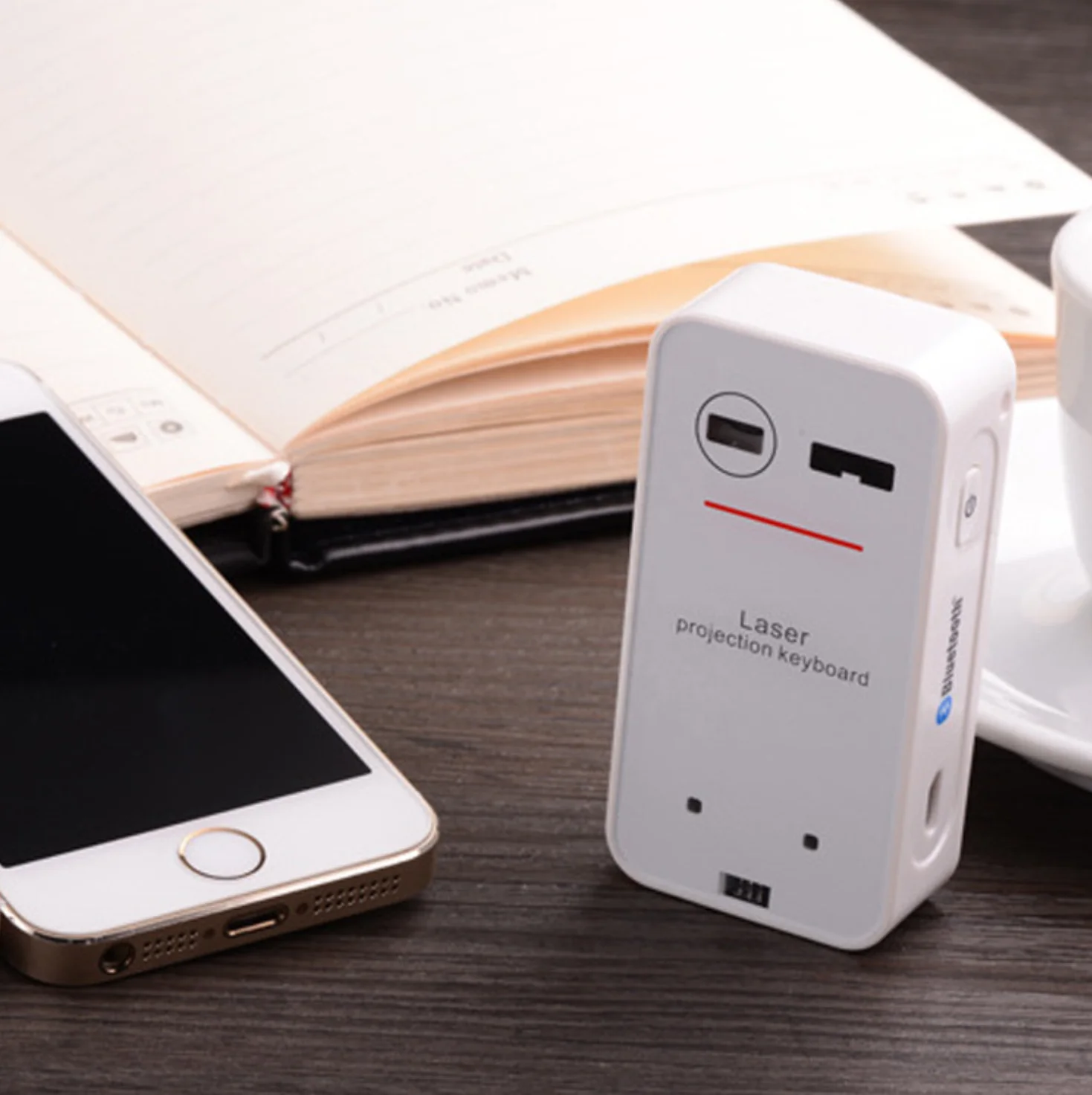 Изготовленный на заказ лазерная проекция Виртуальная клавиатура беспроводная виртуальная для планшетных компьютеров Настольный смарт-чехол телефона