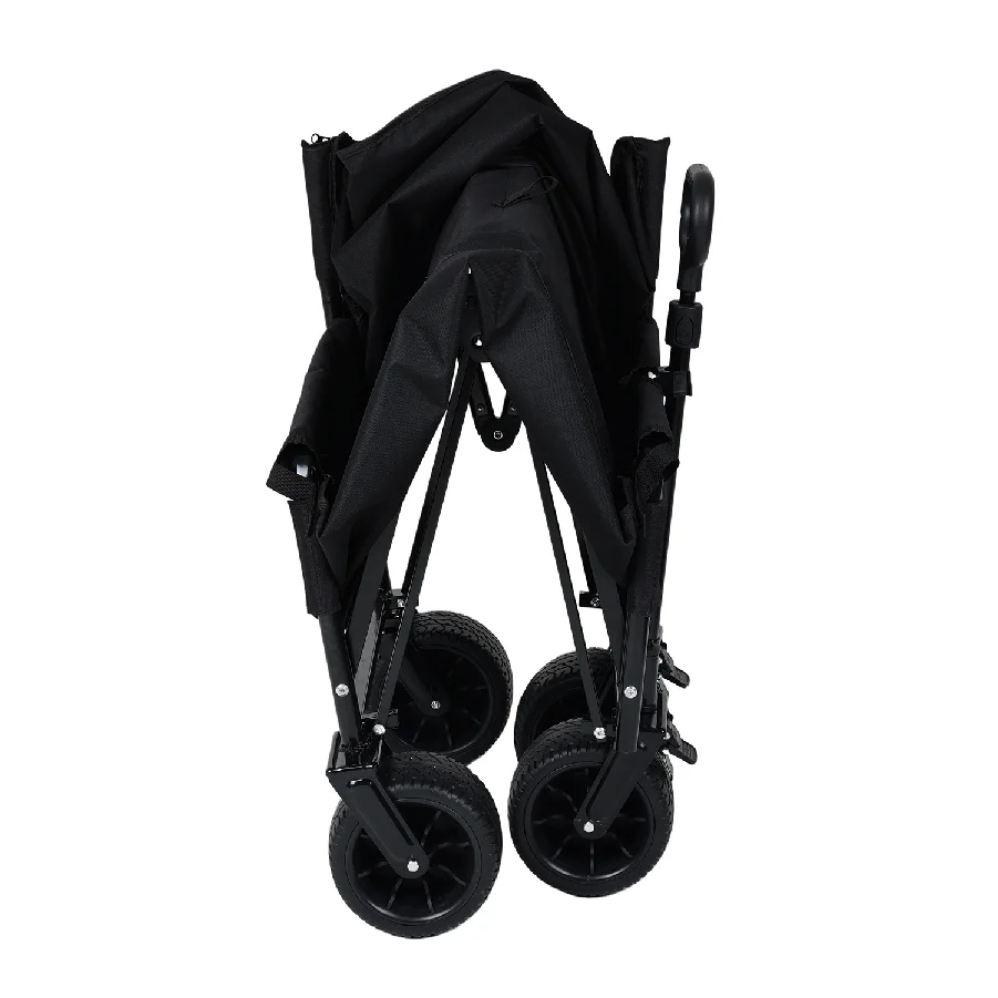 NPOTNew Camping Wagon Heavy Duty Oxford Fabric Multifunction Trolley With Polyvinyl Chloride Coating Adjustable Handle