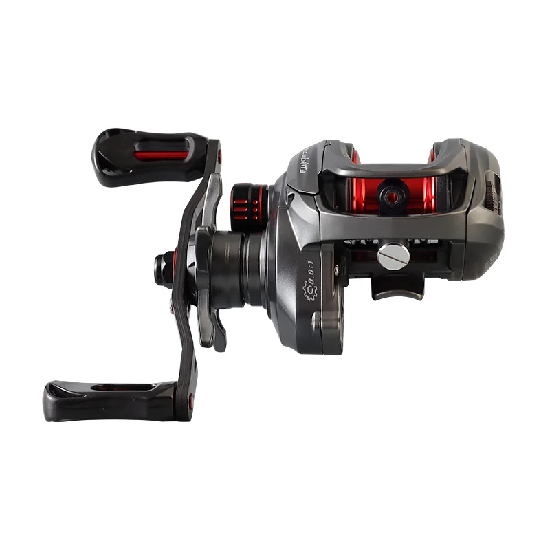 7+1BB 8.0:1 172g Drag 6KG Force Unloading Alarm Carbon Fiber Casting Reels Saltwater Sea Baitcasting Fishing Reel