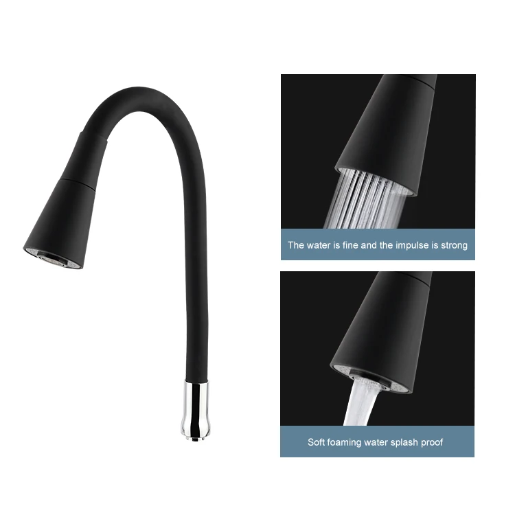 360 Degree Swivel Shower Head Nozzle 2 Modes Sprayer Flexible Silicone Spout Hose