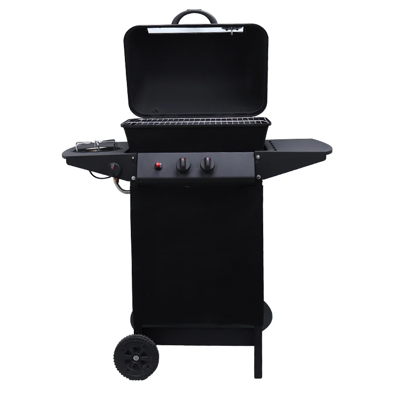Most Popular Model Garden Camping Gas Griddle Grill Black Outdoor Barbecue Grill with visible window