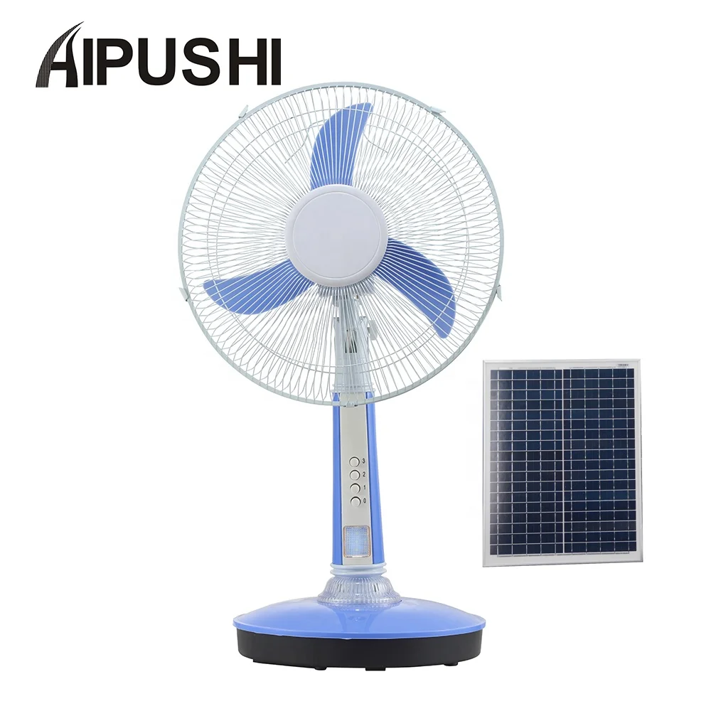 2022 Chnia Factory Solar Electric Fan 12v Ac Dc Table Fan with Led Light USB Port Hot Sale in Turkey,