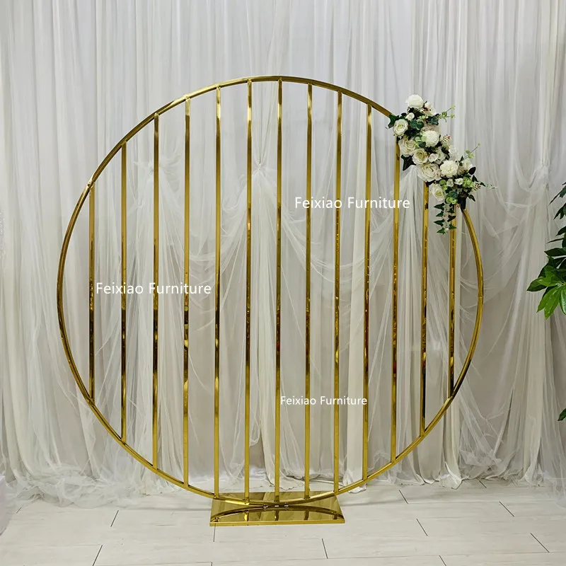 Золотой свадебный фон декор из нержавеющей стали стол для событий