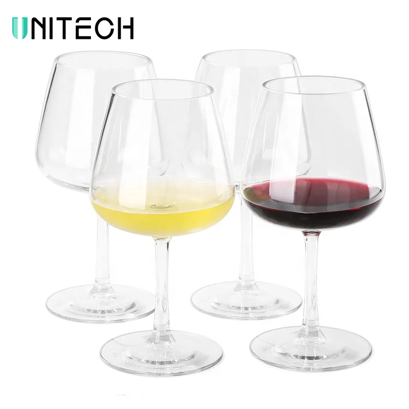  Clear Tritan Glasses Plastic Red Wine Glass 20 OZ Crystal Goblets