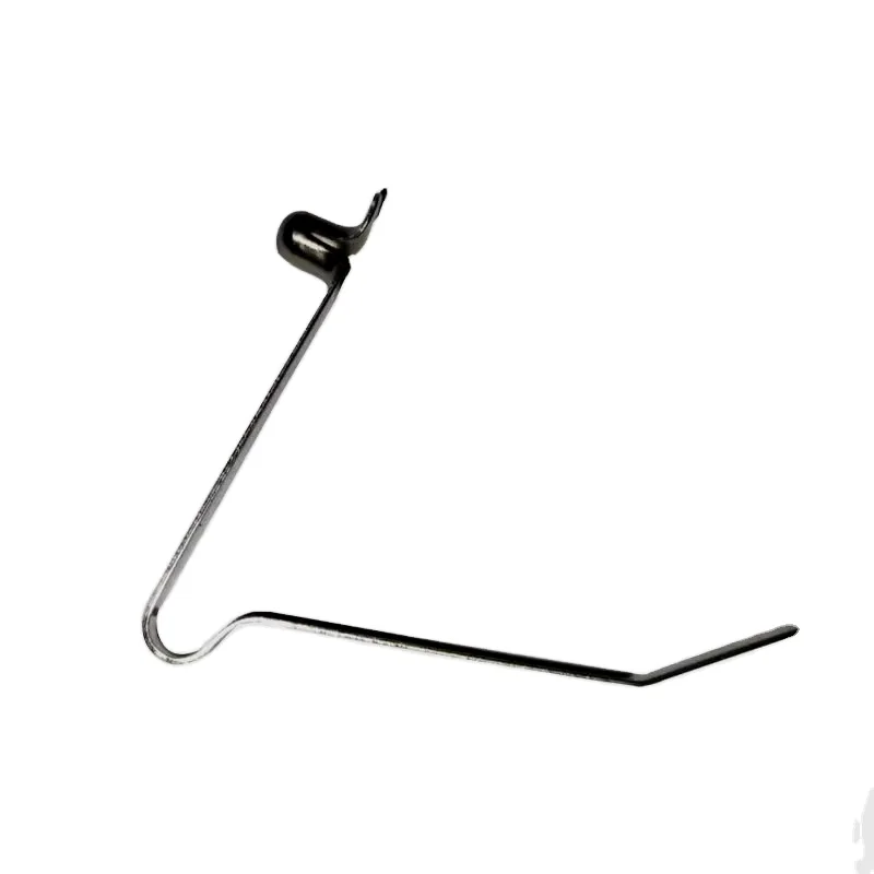 Custom Metal Lock Double Button Spring Clip Flat V Shape Spring Clips For Extension Tube