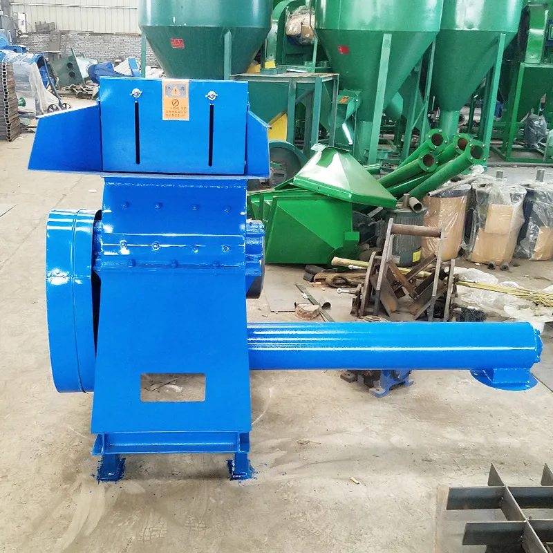 Small multi-functional grinding corn stalk feed crusher hammer blade mill crusher