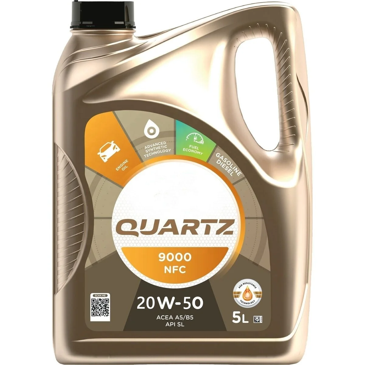 High quality 5L quartz 5000 nfc ACEA A3/B3 API SL/CF 20W50 15w40 synthetic diesel motor engine lubricant oil for cars and trucks