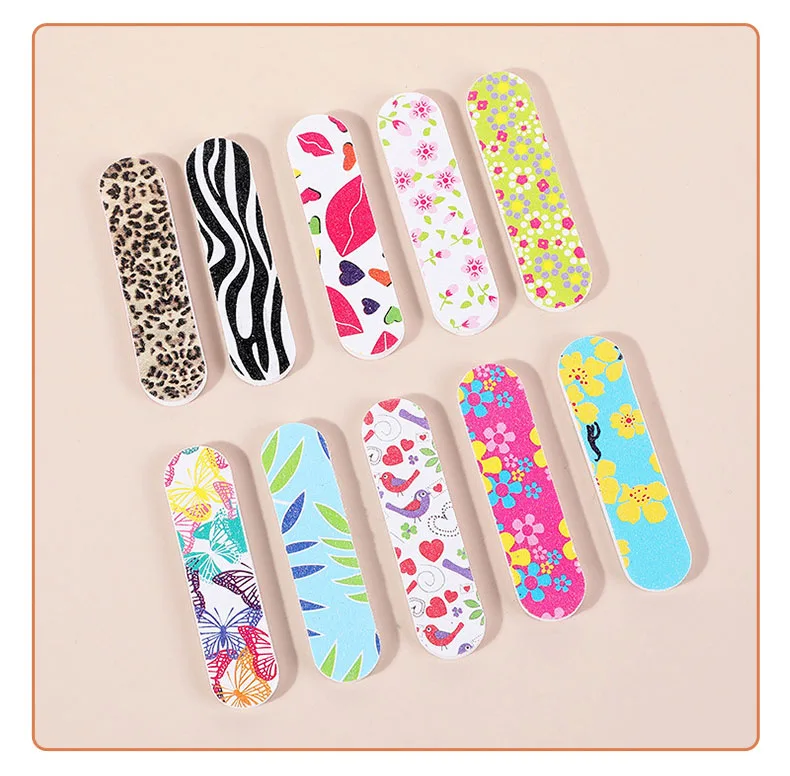 Bview Tools Cheap Colorful Mini Block Sticker Nail Polishing File For Manicure